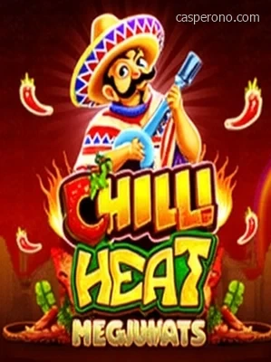 Fargerike chili-pepper-symboler på et brennende varmt kasinobord